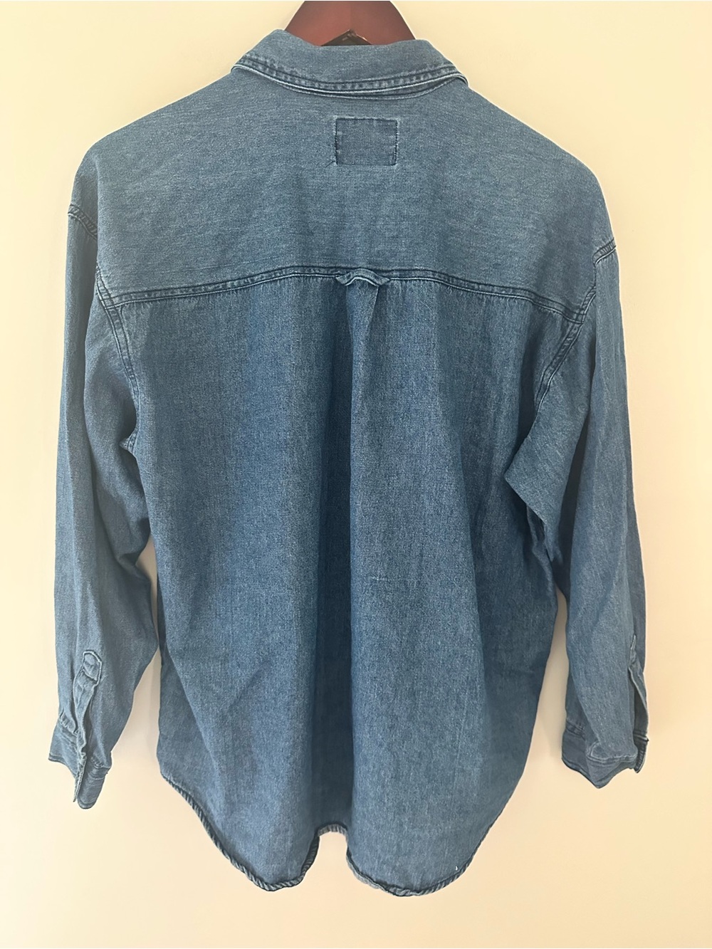 Denim Halloween Embroidered Button-Down 100% Cotton Vintage Shirt - Picture 5 of 15